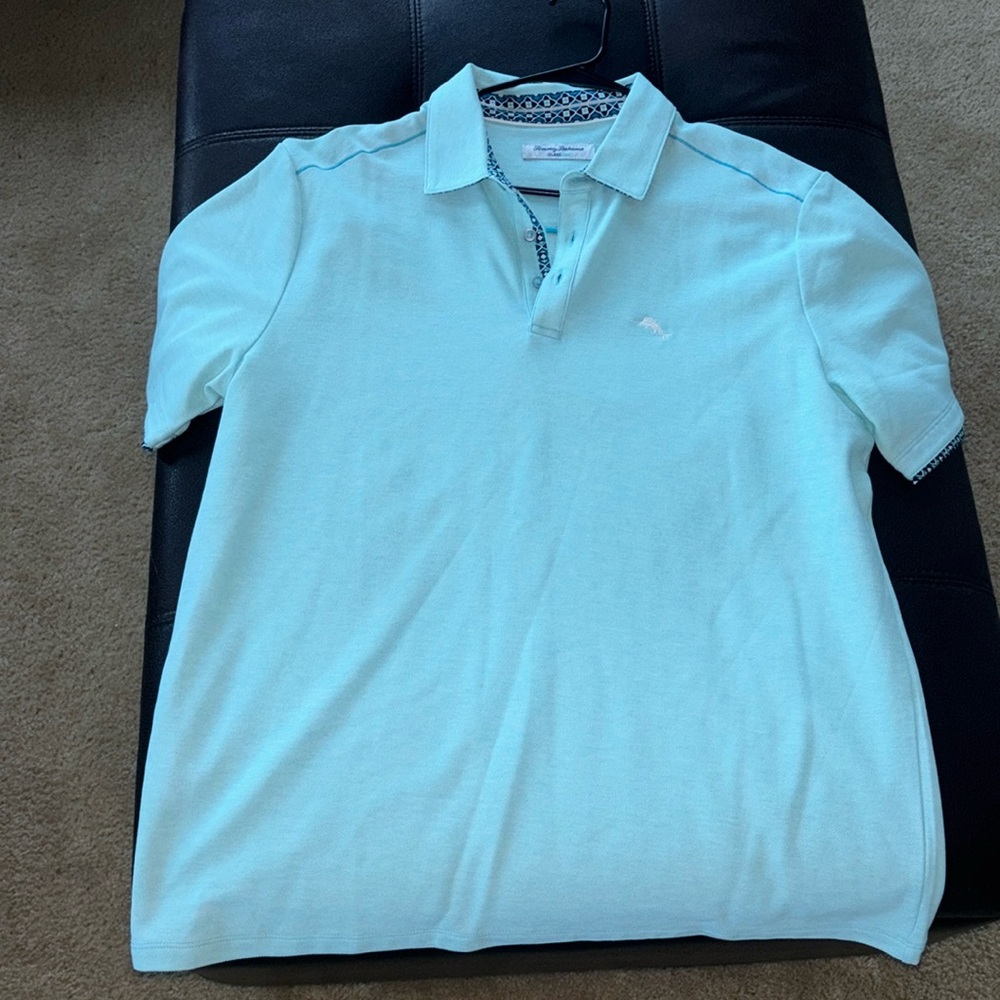 Tommy Bahamas Light Blue Polo Shirt